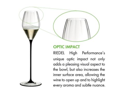 RIEDEL HIGH PERFORMANCE CHAMPAGNE GLASS BLACK