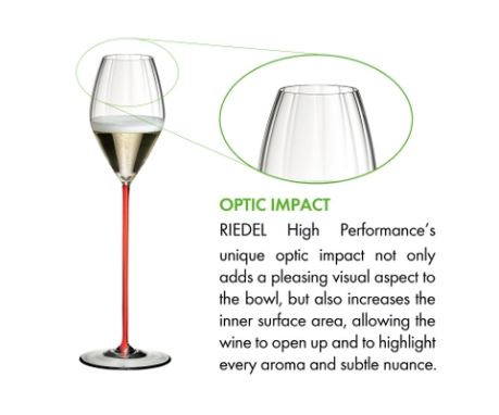 RIEDEL HIGH PERFORMANCE CHAMPAGNE GLASS RED